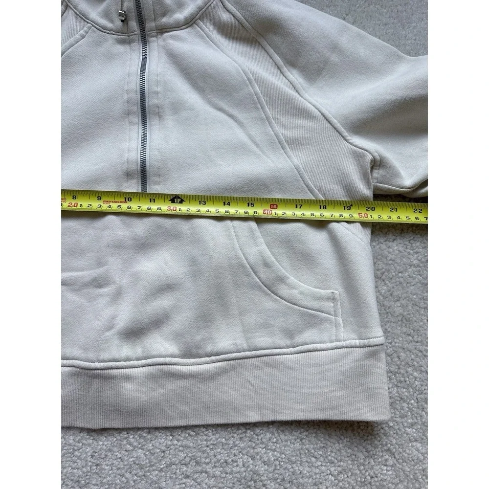 Lululemon Scuba Oversized Half-Zip Hoodie XS/S Light Ivory